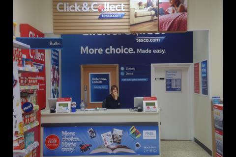 The click and collect counter is given the same store-wide treatment